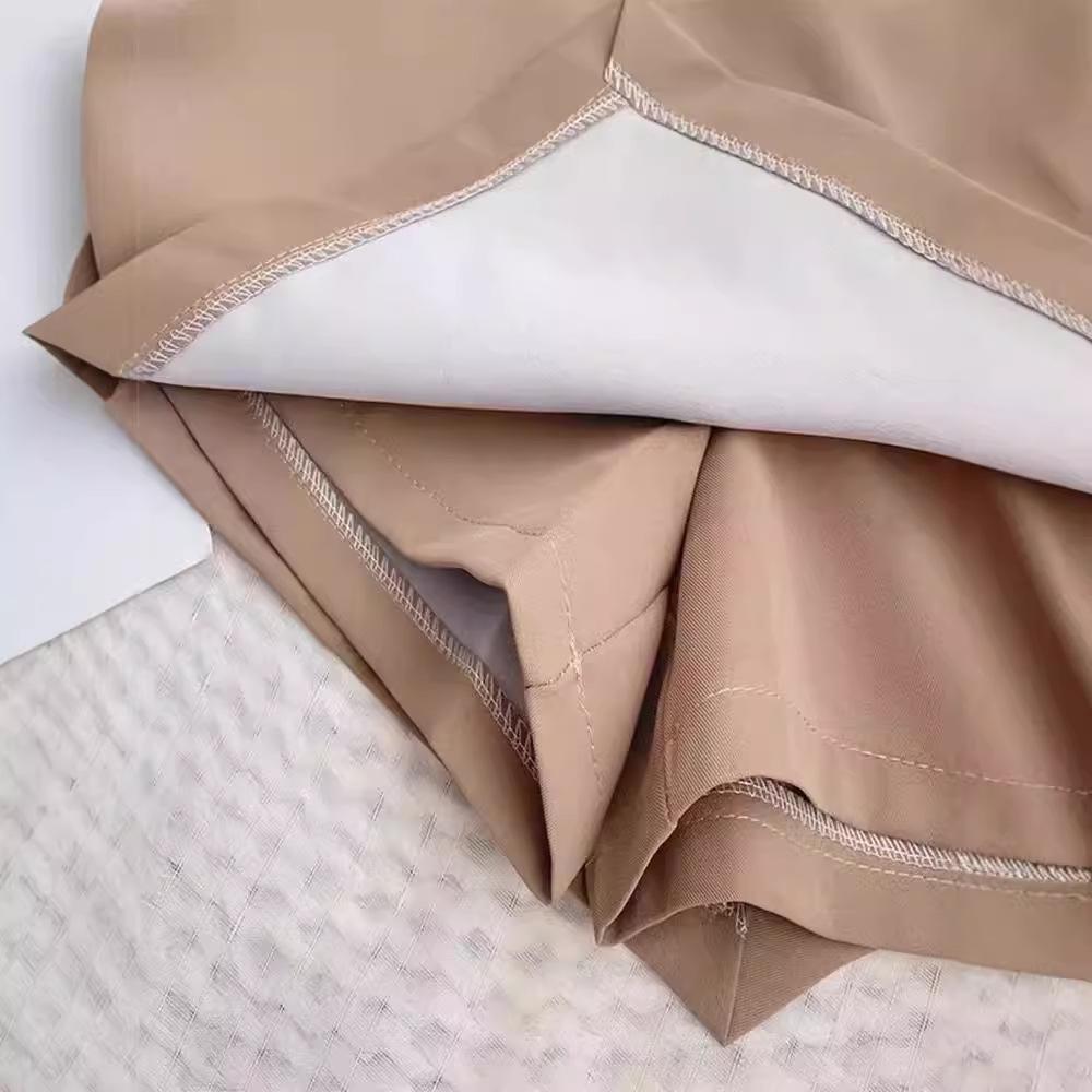 Spring 2024 Women's High-Waist Slim A-Line Pleated Drawstring Skirt