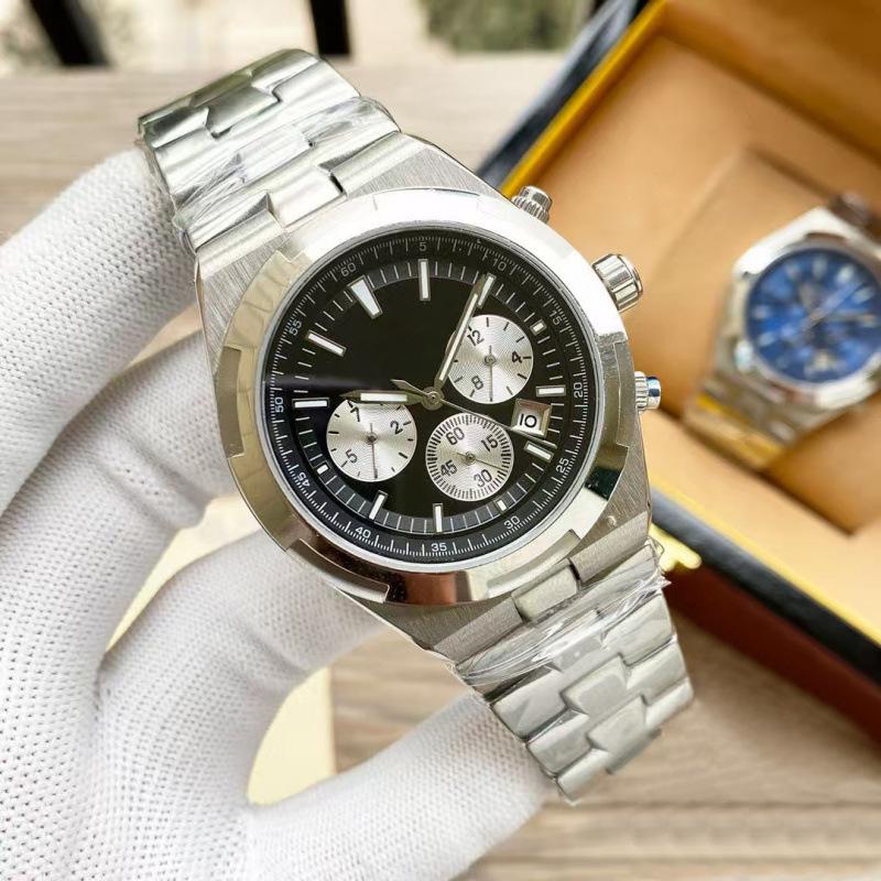Jia Shi Jia 5500V Serie Automatische Leuchtende Herrenuhr mit Stahlarmband und Sechszeiger-Kalender
