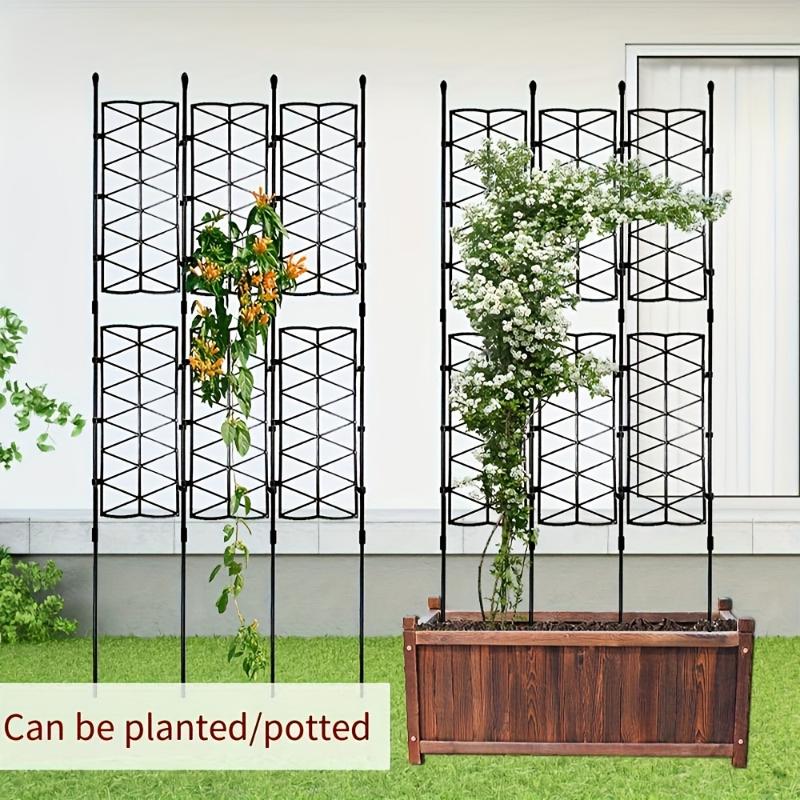 New Garden Plant Trellis Frame Plant Stakes Plant Support Ring Plastic Plant Cage Holder Flower Pot Climbing Trellis
