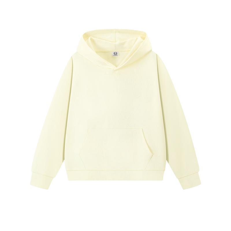 Men s Retro Trendy Hooded Cotton Sweatshirt, Solid Color, Loose Fit, 300g Pullover. 3XL