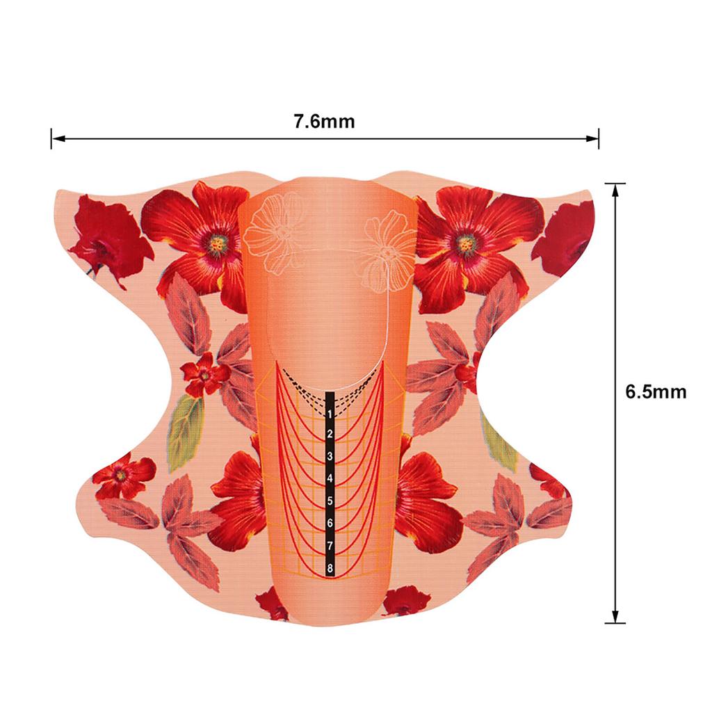 500Pcs Nail Art Acrylic Tip Guide Gel Extension Nail Polish Styling Tools Curl Forms for Nails Care