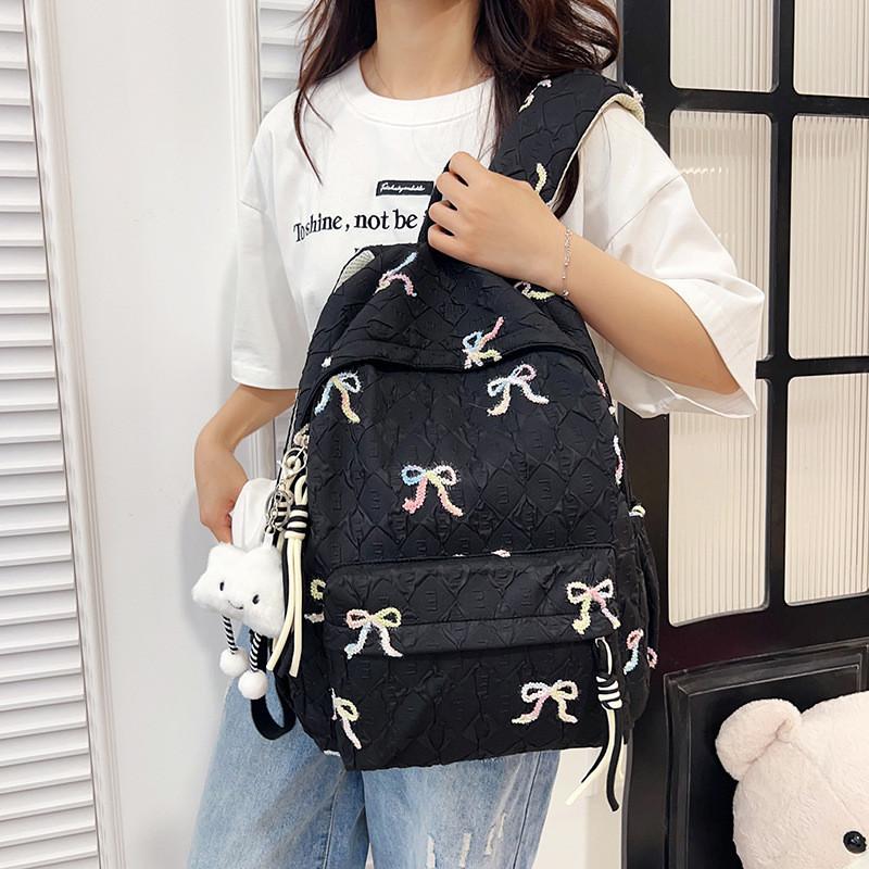 Minimalist Girls Backpack With Nylon Material For School And Daily Use