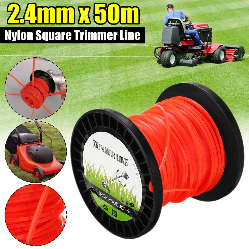Buy 2.4mm X 50m Heavy Duty Nylon Square Trimmer Strimmer Line