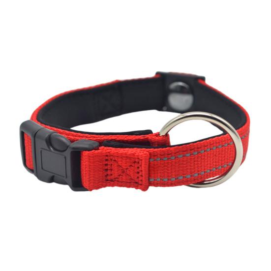 

Магнитный ошейник для собак Ошейник для питомца со светоотражающими точками Регулируемый дышащий ошейник для ночной безопасности Маленький Средний Большой для пожилых собак Кошек красный