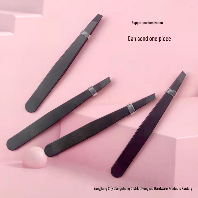 

Stainless Steel Slant Tip Tweezers for Hair, Beard, and Eyebrow Shaping for Men and Women