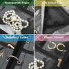 Jewelry Bags Portable Travel Case Display Organizer Portable Zippered Binder For Bracelets Rings Earrings Girls Necklaces