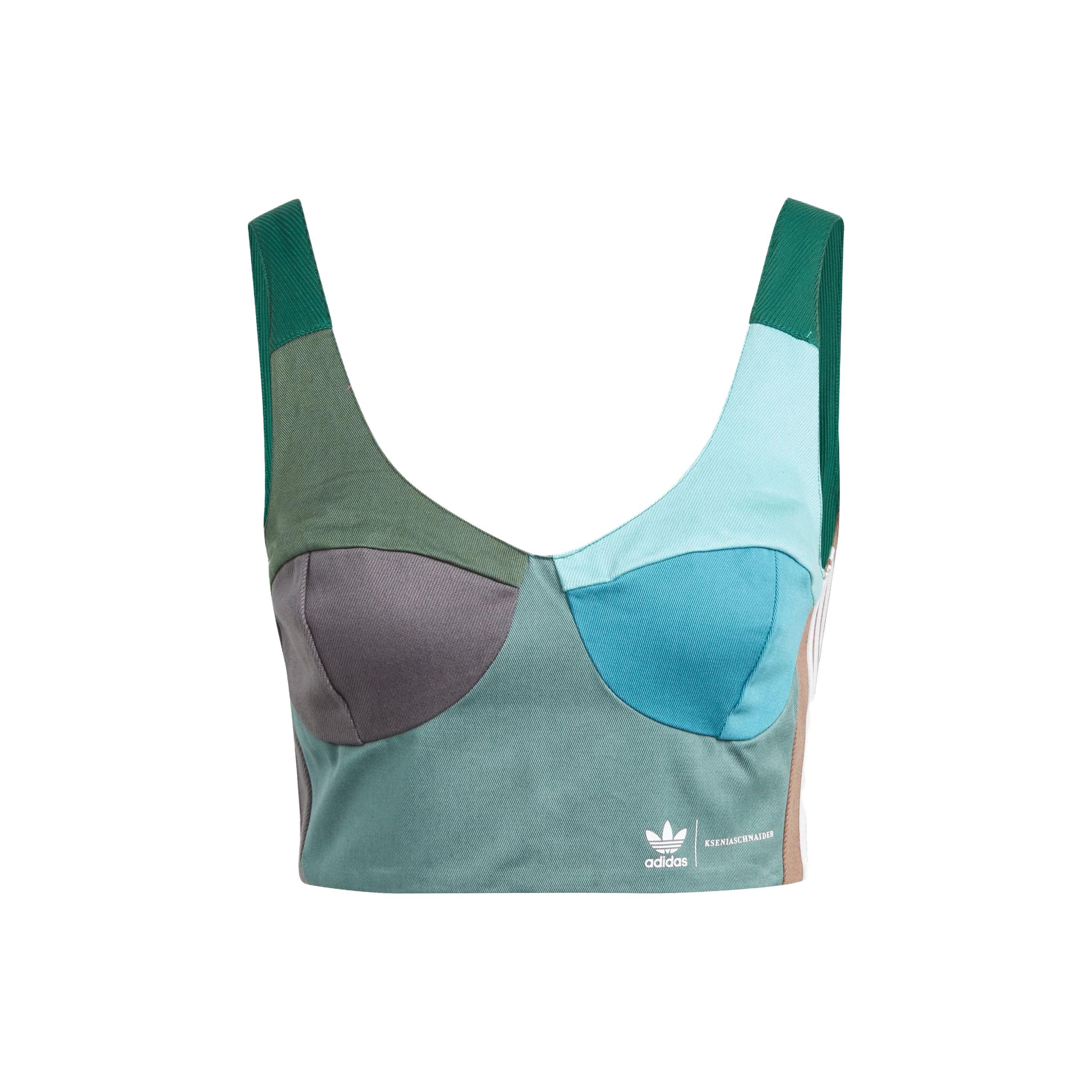 

adidas Originals Women s Colorblock Cropped Sports Bra Tank Top Multi-Color II0761 30