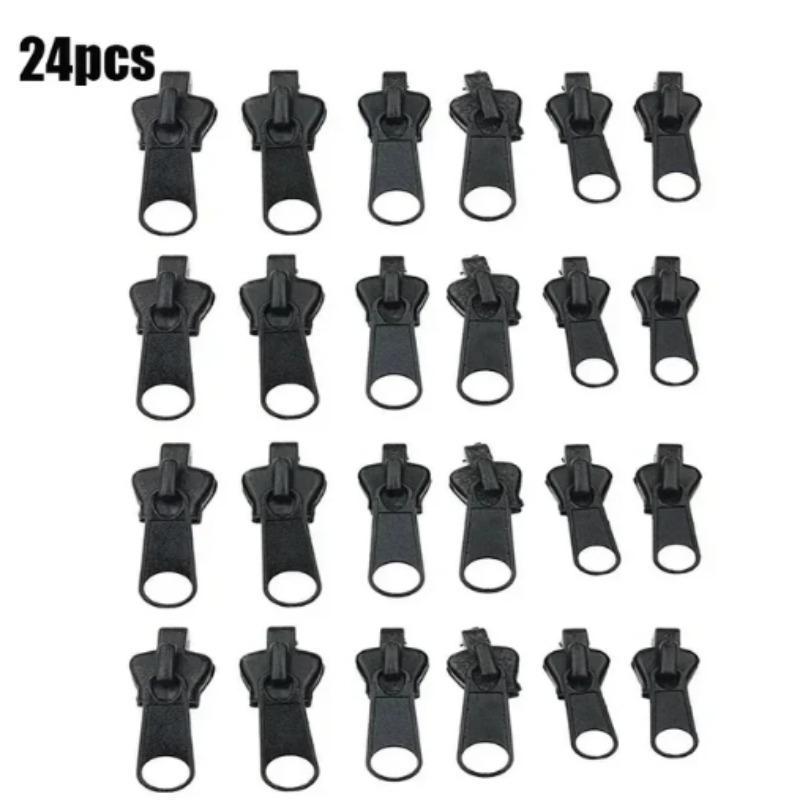 Black 6pcs Instant Zipper Universal Instant Fix Zipper Repair Kit Replacement Zip Slider Teeth Rescue New Design for DIY Sew