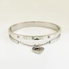 European & American Heart Chain Bracelet: Stainless Steel, Titanium, Unisex, Three Colors Available.