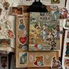 20 Listů Samolepková Kniha, Retro Materiál pro Deník, Samolepky pro DIY Dekoraci, Pro Junk Journal, Dekorativní Podkladové Potřeby, Umělecké Album
