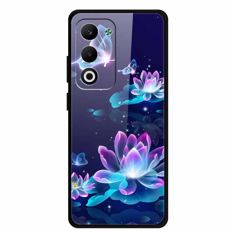 Glass Back Cover For Oppo A5 5G 2025 Phone Case 6.67" Hard Tempered Glass Case For Oppo A5i Pro 4G Case A5iPro Soft Bumper Shell