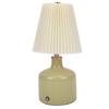 Pleated Desk Lamp Rechargeable Vintage Night Light for Bedside Table Nightstand 3 Color Temperatures