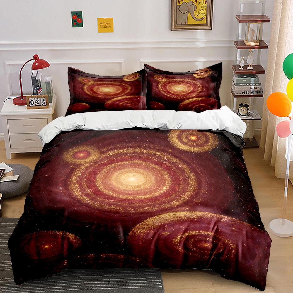 Glowing spiral galaxy patterns. Bedding sets Duvet cover sets Duvet covers Pillowcases(1* Duvet Cover 2* Pillowcases without duvet insert)