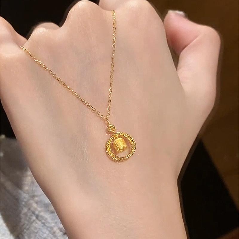 Изысканное простое ожерелье с цветком ландыша для женщин, легкая роскошь, модный чокер-подвеска для вечеринки, высокое качество 45cm