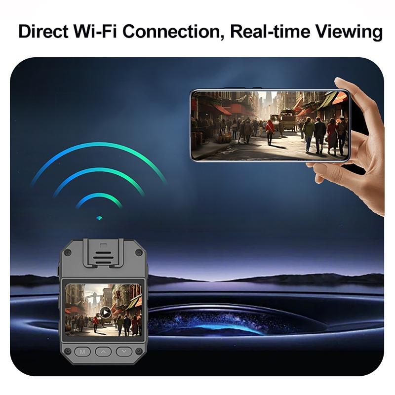 4K HD Handheld Site Enforcement Recorder Body Worn Camera Loop Recording Night Vision Waterproof with Clip for Law Enforcement