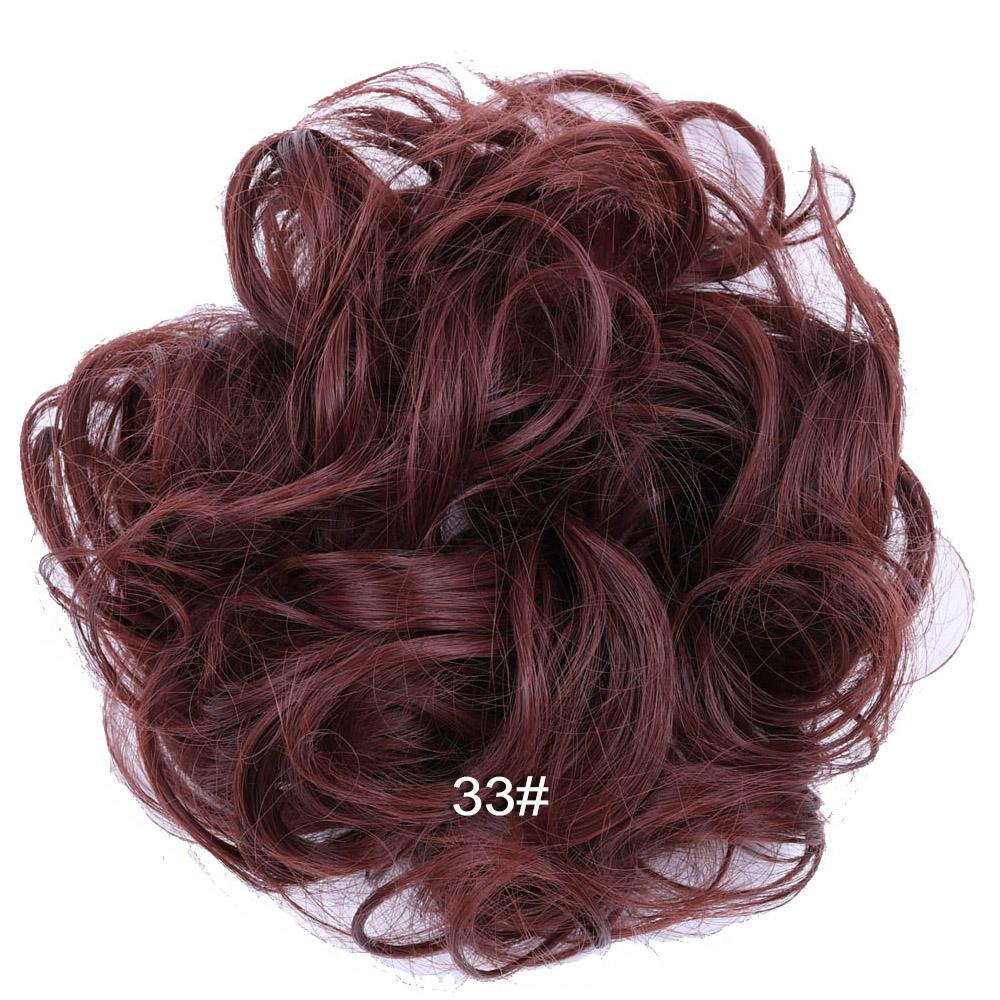 Messy Bun Haar Chignon Donut Haarkissen Elastisches Haarband Gummiband Synthetisches Haarteil Haarschmuck für Frauen