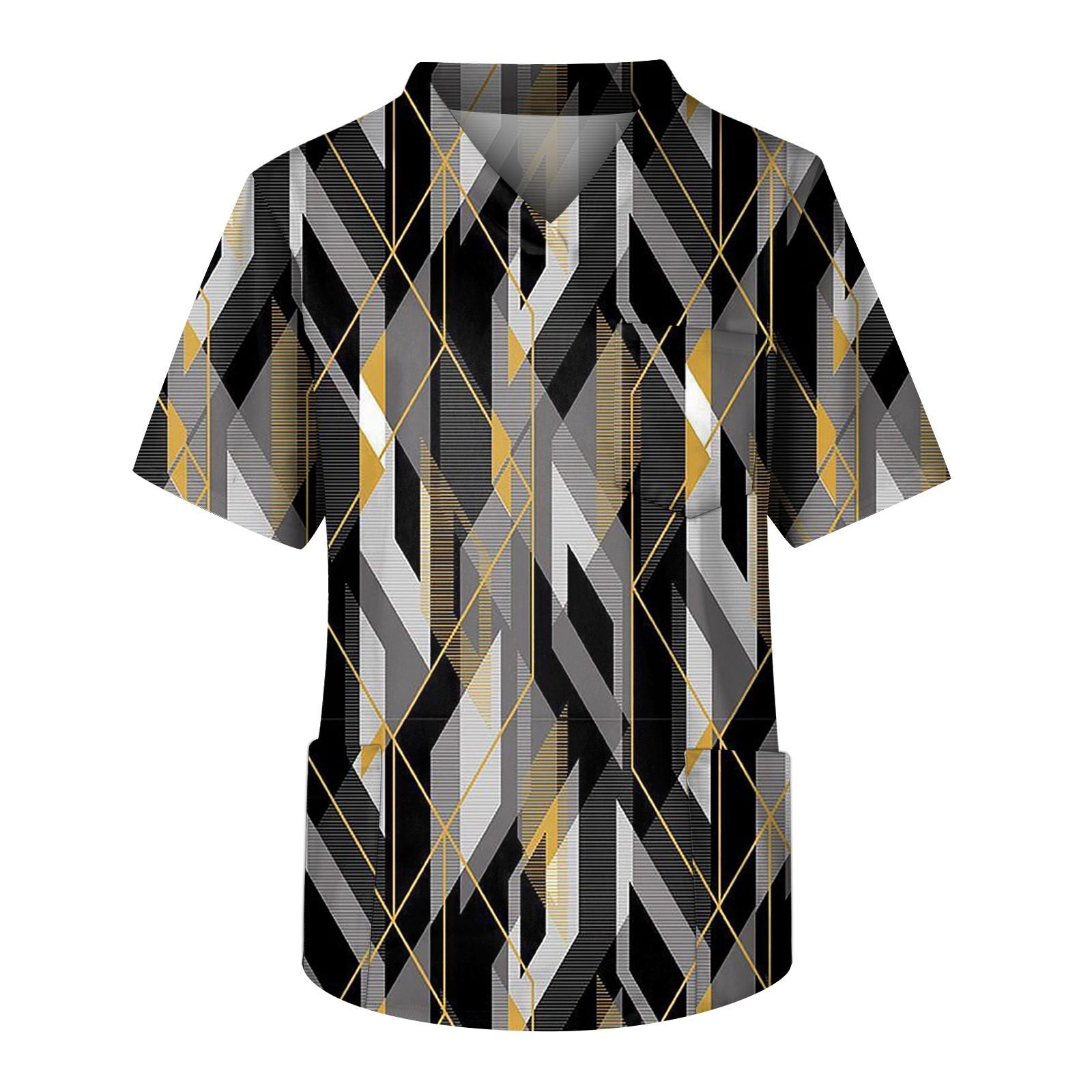 

Модный мужской топ с коротким рукавом и V-образным вырезом с принтом и карманом на груди S