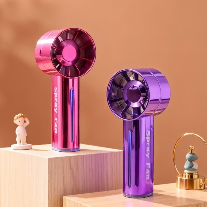 LINGPAN USB Rechargeable Cooling Fan with Humidifier and Light