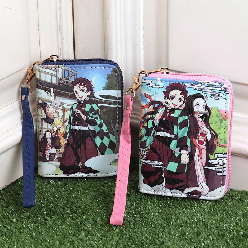 Japan Cartoon Comics Demon Slayer Merchandise Kleine Geldbörsen für Männer und Frauen Münzbörsen 7542