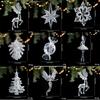 Acrylic Hanging Christmas Ornaments Clear Snowflake Ornaments Deer Ornaments  Holiday Home Decor