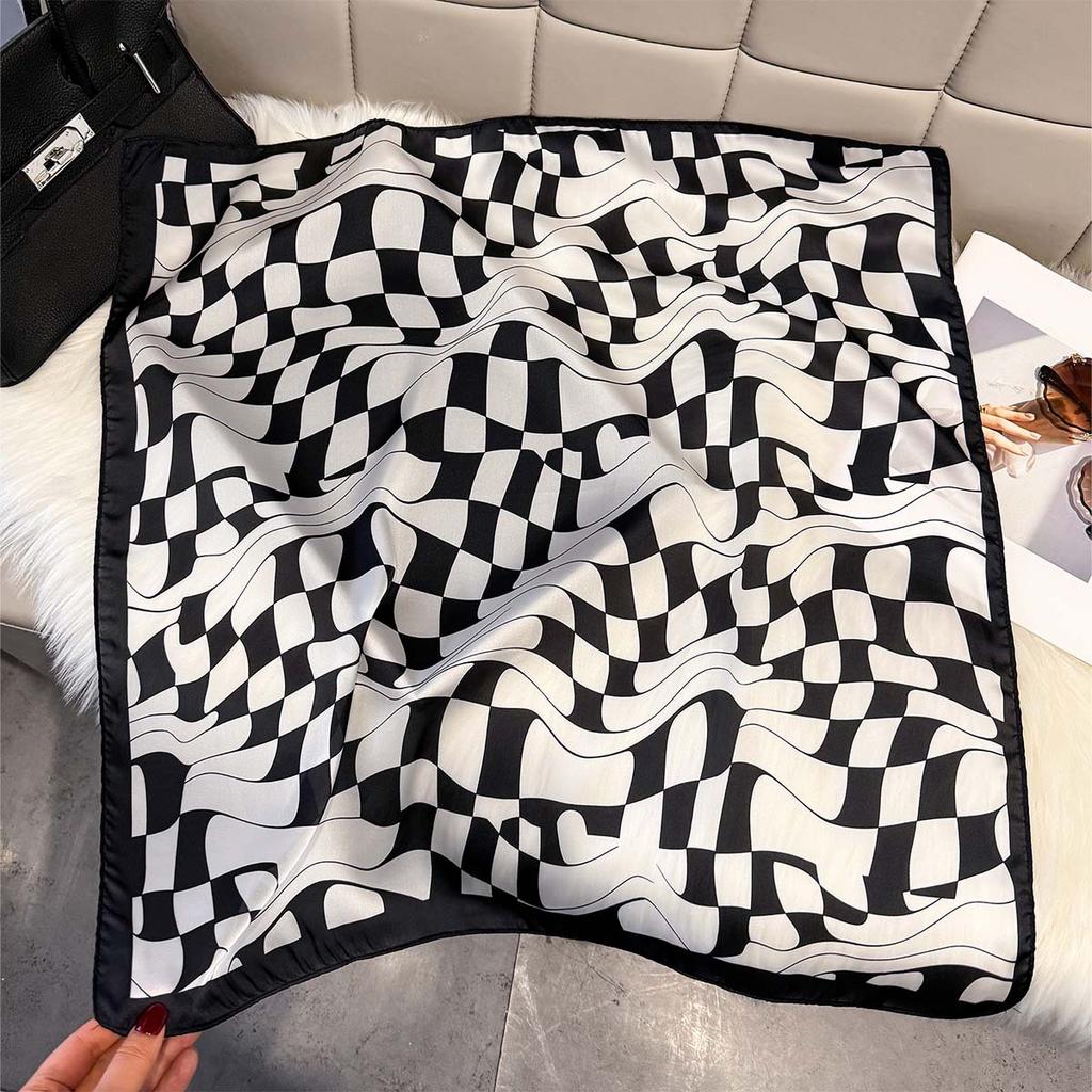 Fashion Square Fashion Foreign Style Small Silk Scarf Women'S Headband Decorative Scarf Dual-Purpose Small Square Scarf New Scarf