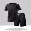 Men's Plain Short Sleeve T-Shirt & Shorts Set – Lightweight & Breathable Summer Sportswear.