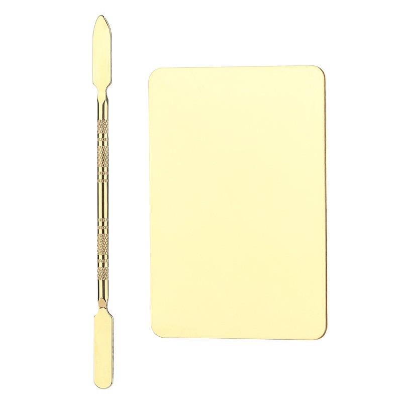 Set Paletă din Oțel Inoxidabil pentru Nail Art & Machiaj pentru Fond de Ten și Fard de Pleoape