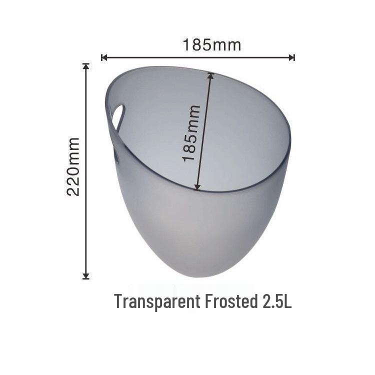 Yuanbao Transparent Plastic Ice Bucket for Wine, Beer, and Champagne - Handheld with Ears