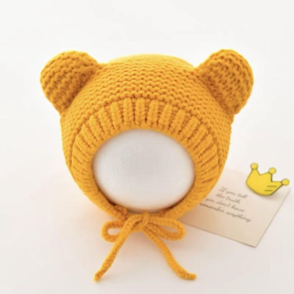 Warm Knitted Hat Windproof Beanie Hat New Ear Protection Hat  for 1-2Y