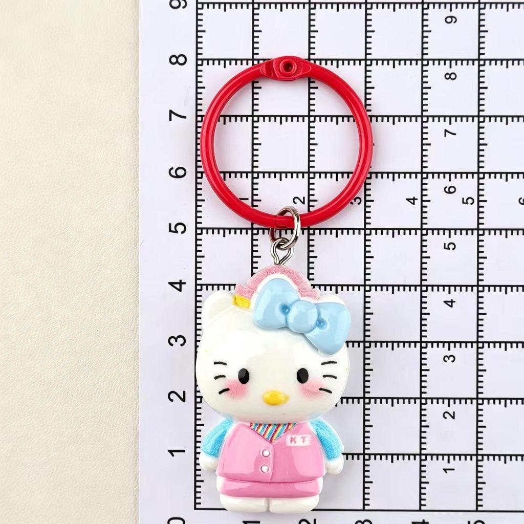 Sanrio Cute Cat Keychain Pendant: Cartoon Girly Heart Bag Charm, Perfect Small Gift for Couples