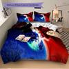 Space Adventure Sonic Vs Shadow Print 3Pcs Bedding Setduvet Cover With 2 Bedropillowcase Home Birthday Gift
