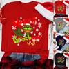 Women Christmas Grinch Short Sleeve T-shirt Tops With Trendy Crew Neck Design