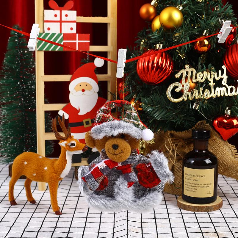 Santa Claus Fabric Doll Ornaments - Christmas Tree Decorations & Small Gift Pendants