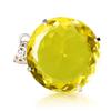 Laborodlad 124 ct Gul Safir Hänge Rund Ädelsten 925 Sterling Silver