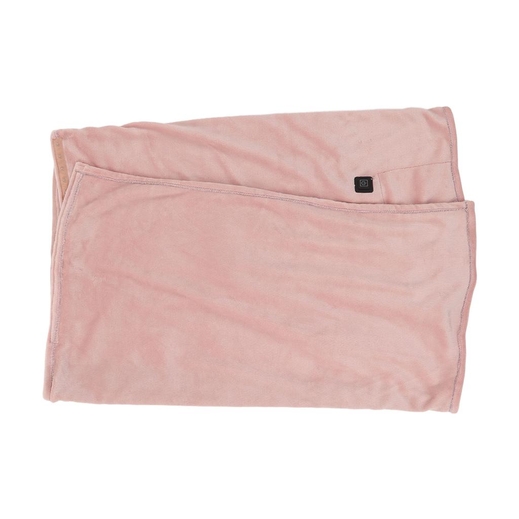 USB Heating Blanket Thermal Electric Heated Shawl Blanket Temperature Controlled Blanket Light Pink