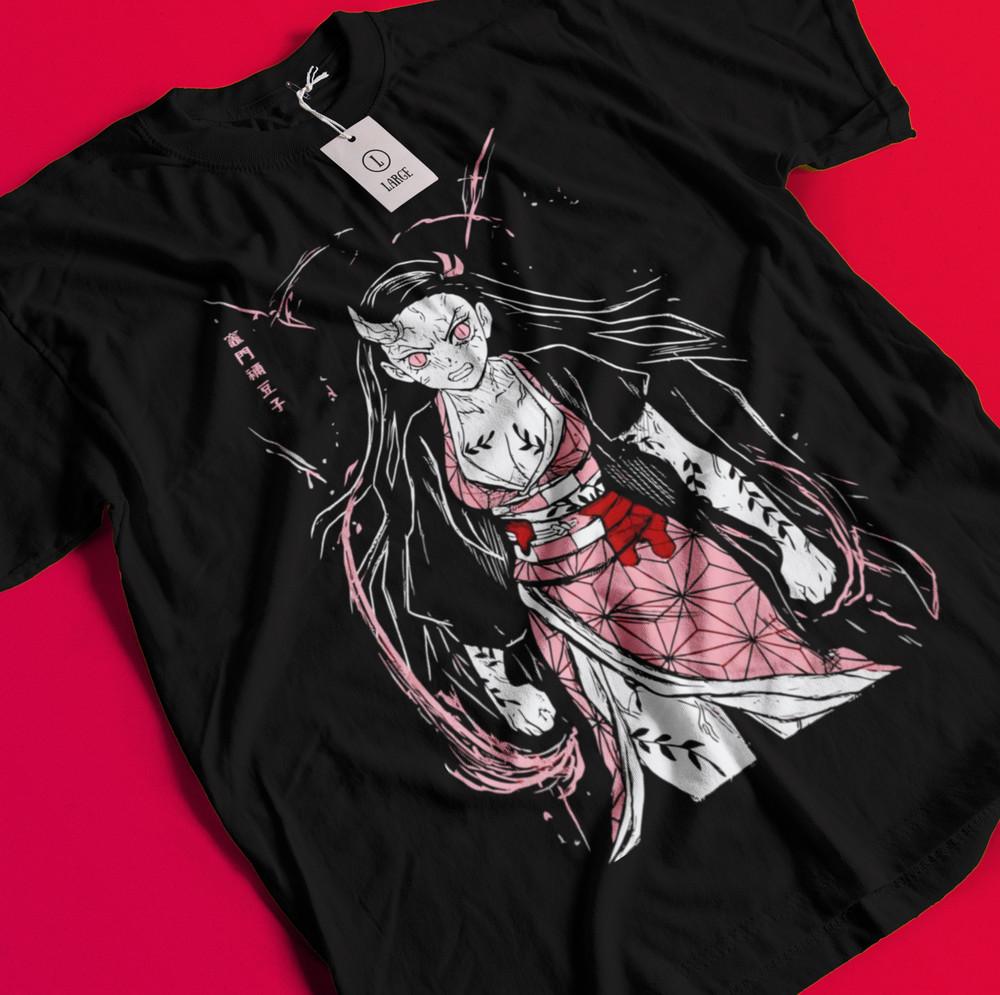 Demon Slayer Shirt Nezuko T-Shirt Tanjiro Tshirt  Muzan Doma Tee Inosuke Zenitsu BB313