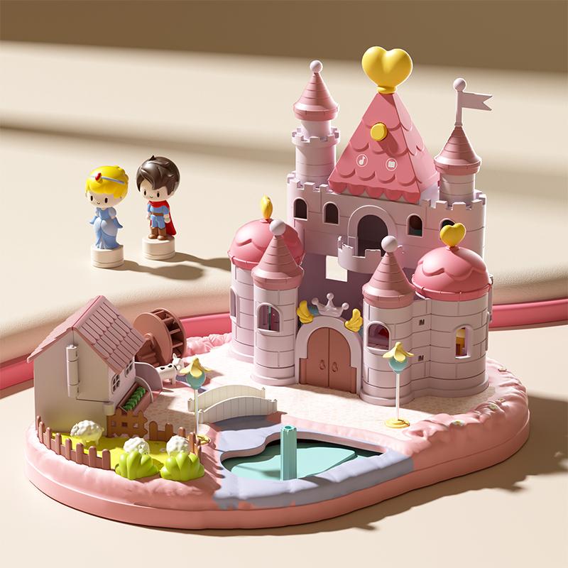 

Игровой набор «Домик принцессы» с 2 подвижными игрушками-человечками на магнитном управлении, подарок для девочек, игрушки для детей 6-12 лет