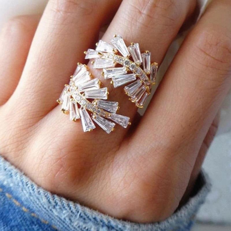 Lindon – bague classique en alliage de cuivre et Zircon, bijoux pour dames, cadeau de fête de promesse de mariage