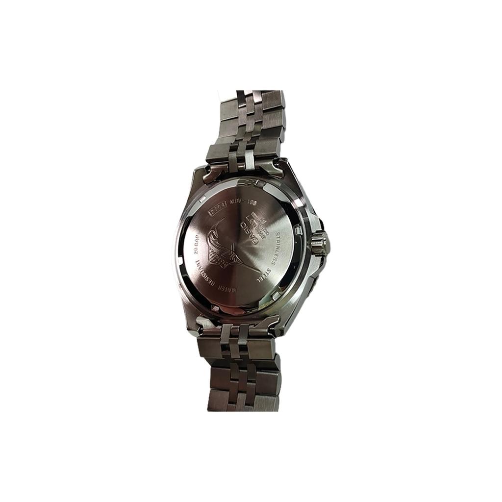 CASIO Custom Collection Quartz Movement Stainless Steel Strap Watch Men's Watches Black Dial MDV-106-1AVDF(Watch5--)