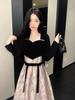 2025 French Beaded Jacquard Dress: Autumn/Winter Luxury Formal Wear