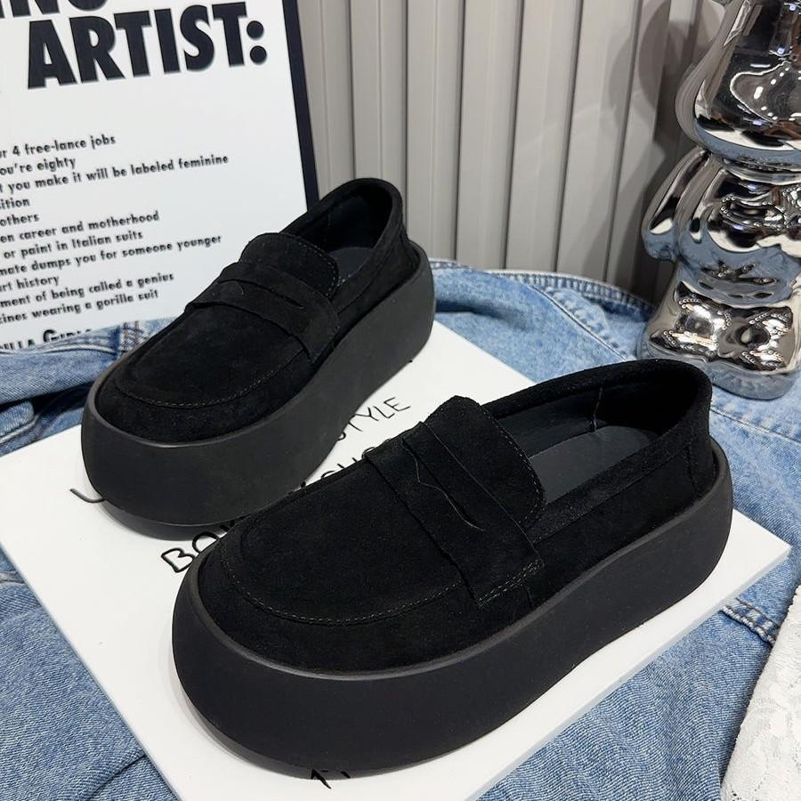 Popular Loafers 2025 New Casual Shoes Comfortable and Fashionable Versatile and Thin Ultra-light Thick-soled Women's Versatile Trendy Shoes Women
