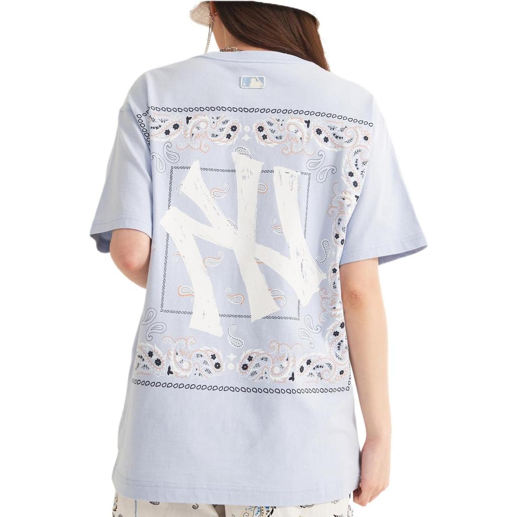 MLB New York Yankees T Shirts Unisex Light Blue Crew Neck Moderate Straight Fit 3ATS52023-50BLL