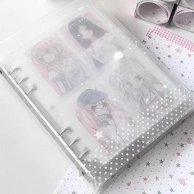 PVC-Sternordner im koreanischen Stil: Süßes 4-Fächer-Aufstell-Display-Buch