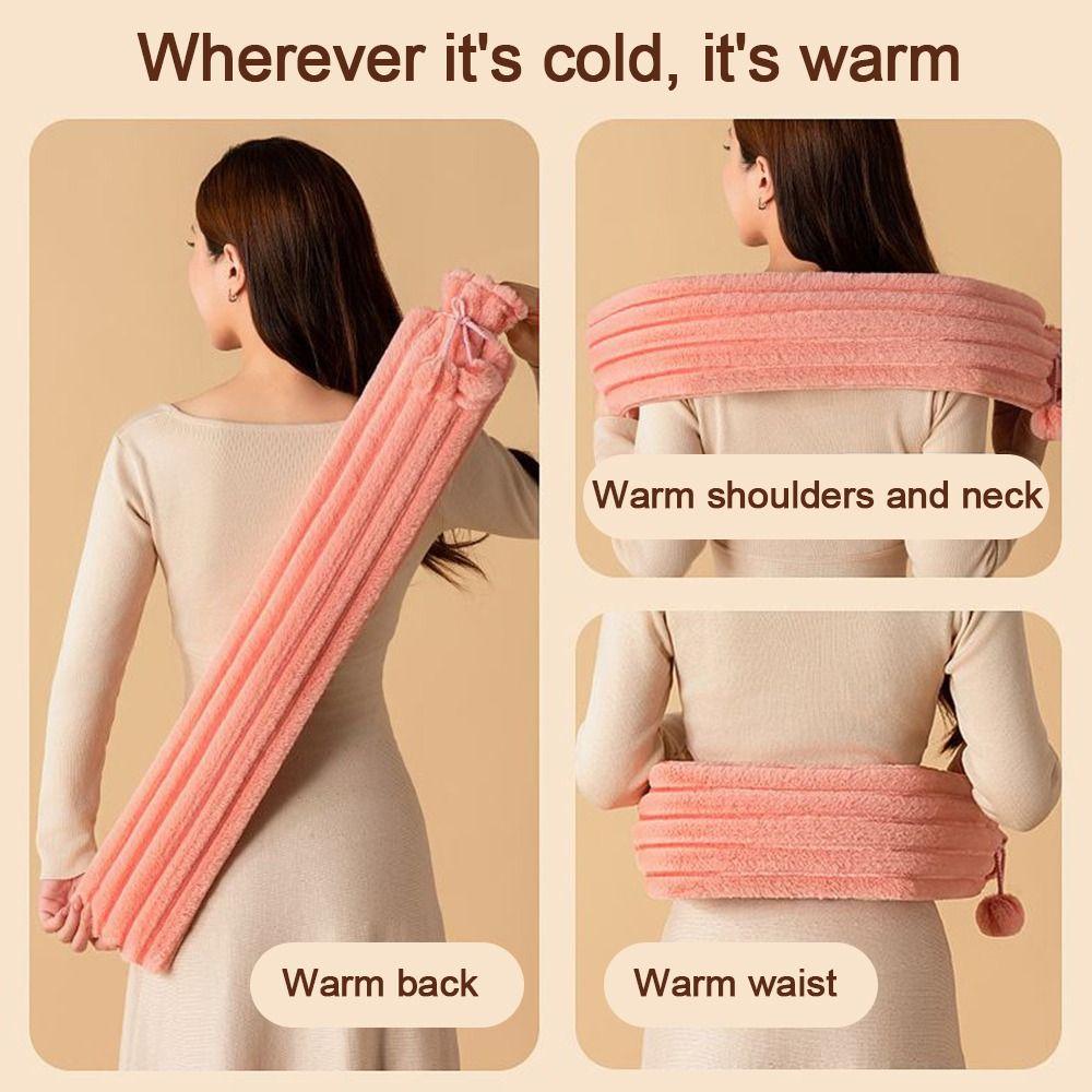 3250ML Portable Winter Long Hot Water Bag Kawaii Soothing Aching Insulation Hot Water Bottle Cute Soft Hand Warmer