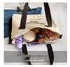 Korean Style Large Capacity Canvas Tote & Crossbody Bag for Women - Trendy Student Handbag
