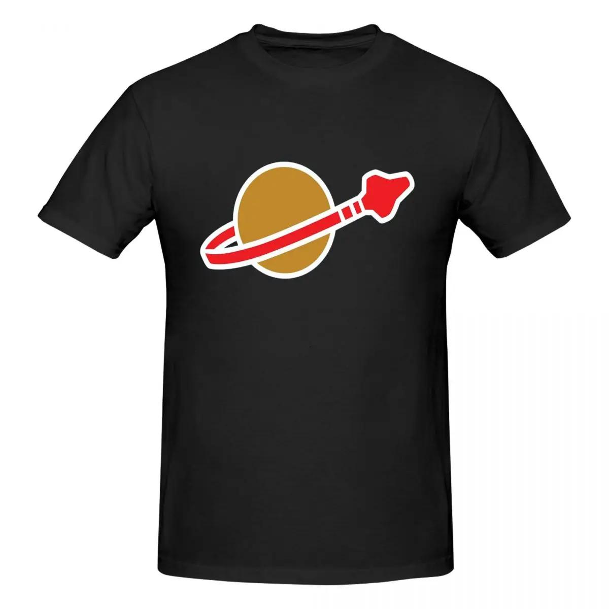 S5XL Asian Size Classic Space Logo 100 Cotton Tshirt Male Classic T Shirts Unisex Round Neck Short Sleeve XL