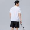 Li Ning Logo Print Round Neck Drop Shoulder Loose Short Sleeve Elastic Waist Shorts Casual Sports Set Men sets AHSU977-2+AAPU225-1