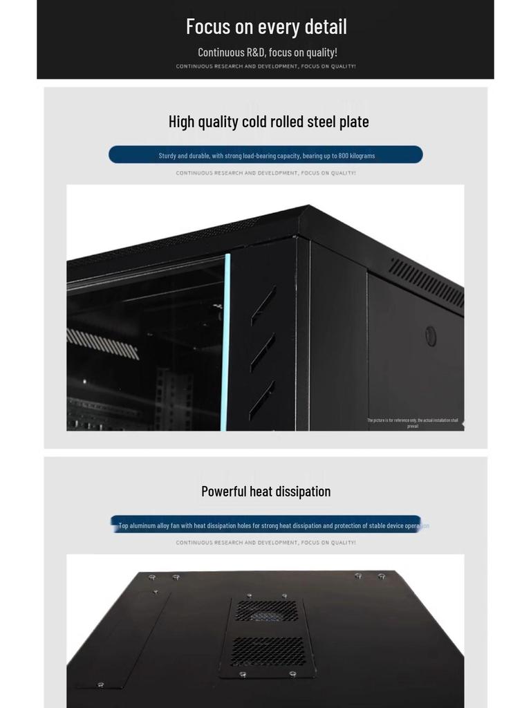 Integrated Modular Monitoring Network Server Cabinet with Pulley for Computer Room