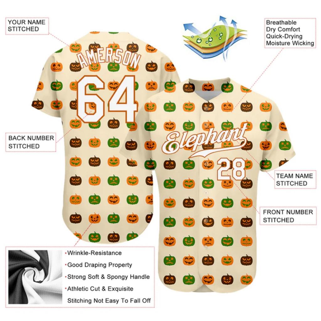 Custom Baseball for Men Women Halloween Sports Top