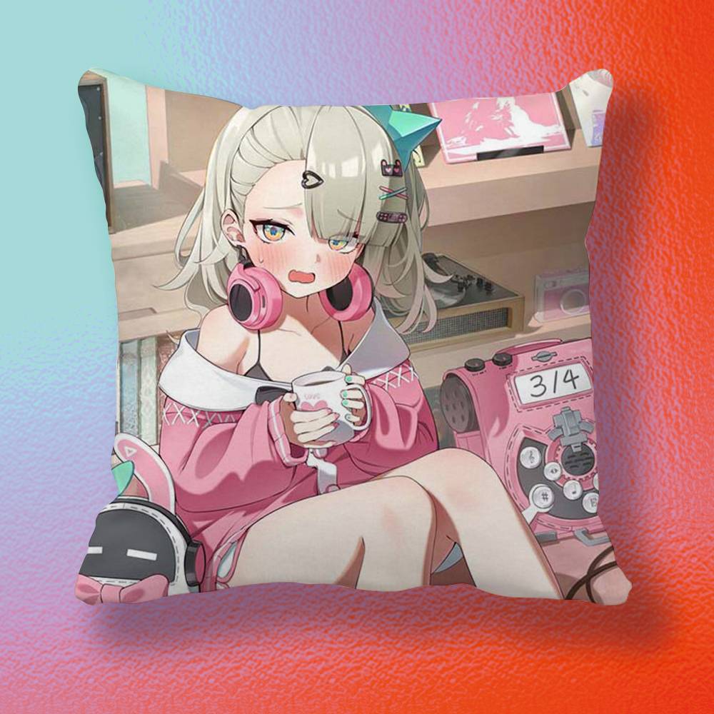 Pretty Kawiai Hot Girl Cute ZZZ Sunna Aria AOD Doublesided printed pillow cover Solid color minimalist pillowcase
